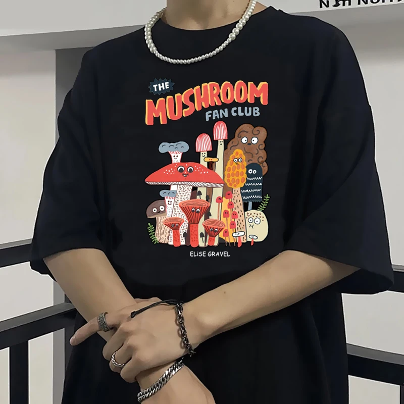 Mushroom Cute T Shirts Women O-neck Casual Summer Tops Graphic Woman Tshirts 2022 Fashion Streetwear Clothes Female
