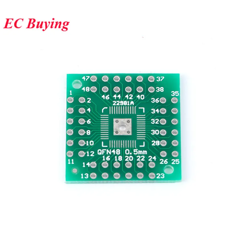 10szt HTQFP QFN48 do DIP48 QFN44 QFP48 QFP44 PQFP LQFP do DIP 0.5mm PCB SMD Adapter Płytka Skok Płytka PCB Pinboard — zdjęcie 4