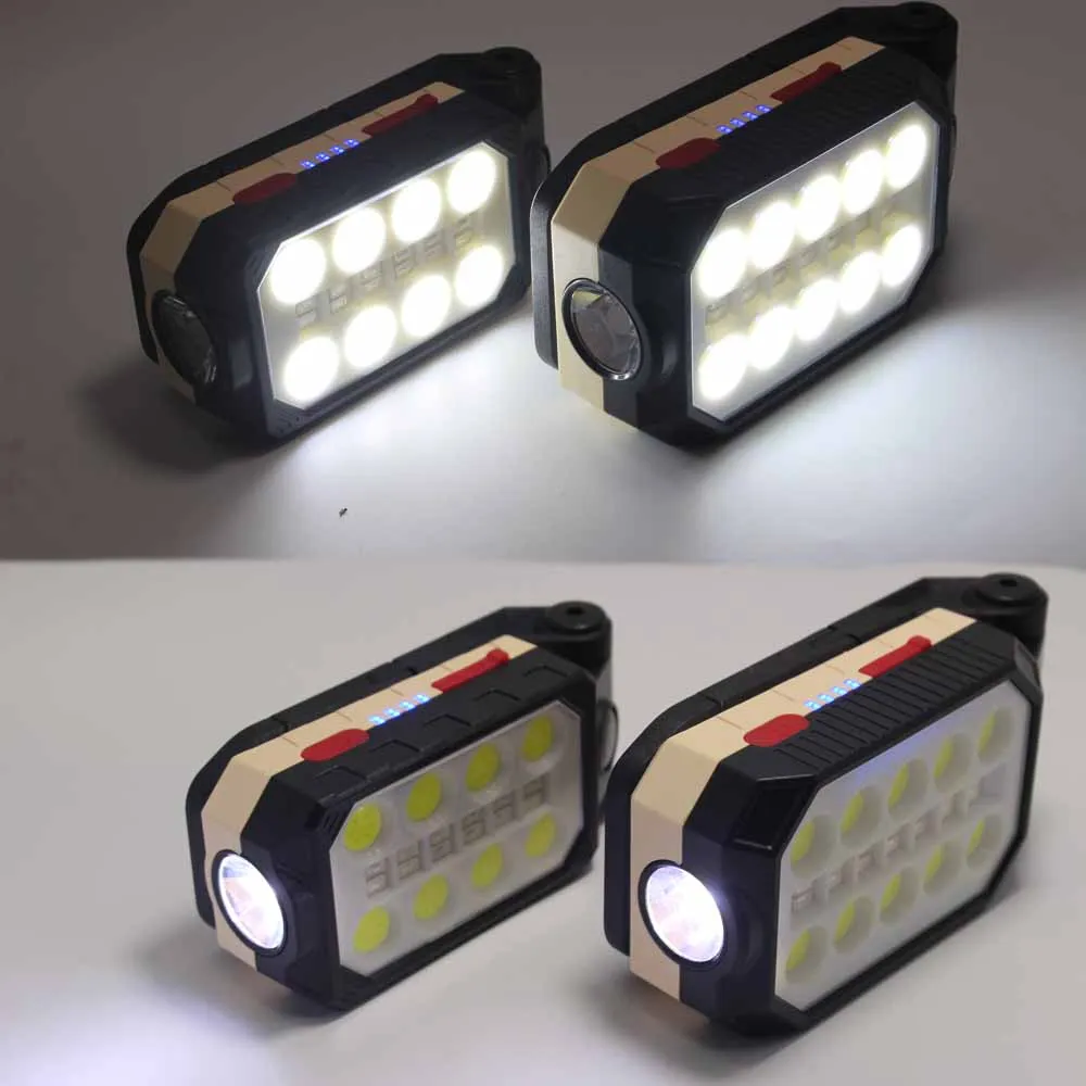 20W Portable COB LED Work Light USB Rechargeable Magnetic Flashlight Outdoor Camping Lantern For Car Repair Lamp