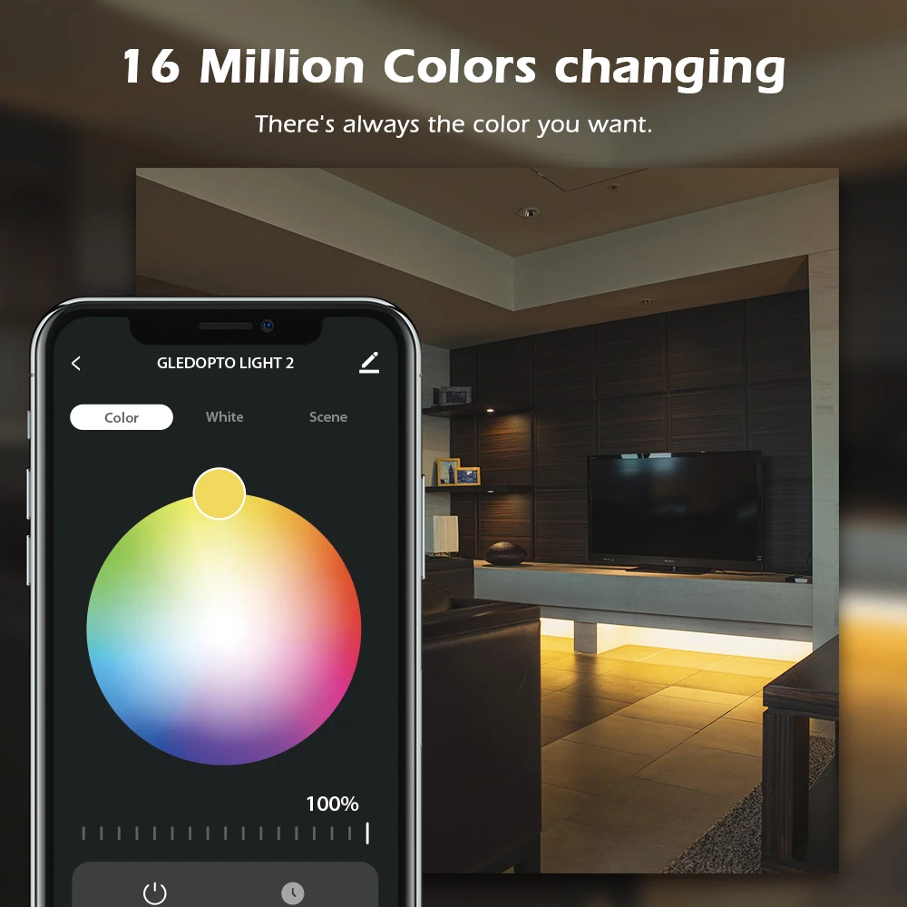 GLEDOPTO Strip Light WIFI Controller Powered by Smart Life Tuya APP RGBCCT Colors Changing Tape Light LED Controller Wireless