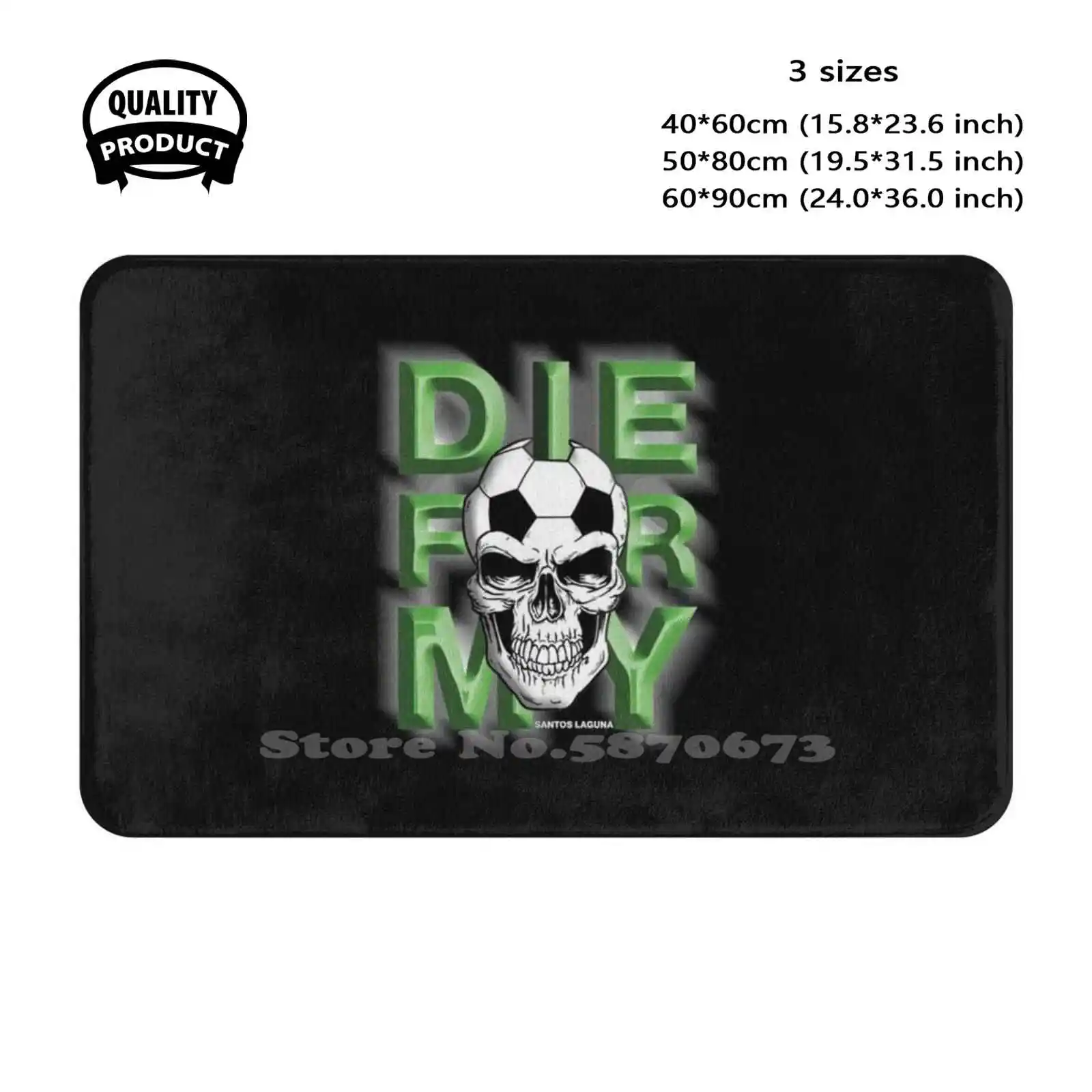 Die For My City From Mexico Santos Laguna Soft Cushion Home Carpet Door Mat Car Rug My City Santos Laguna Love Santos Laguna