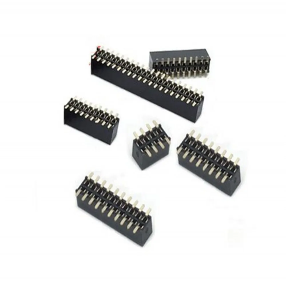 100 stücke SMT 1,27mm Zweireihige Weibliche Abtrünnigen PCB Board Pin Header buchse Stecker Pin header 2*5 2*10 2*12 2*15 2*20 2*50P SMD – Detail 17