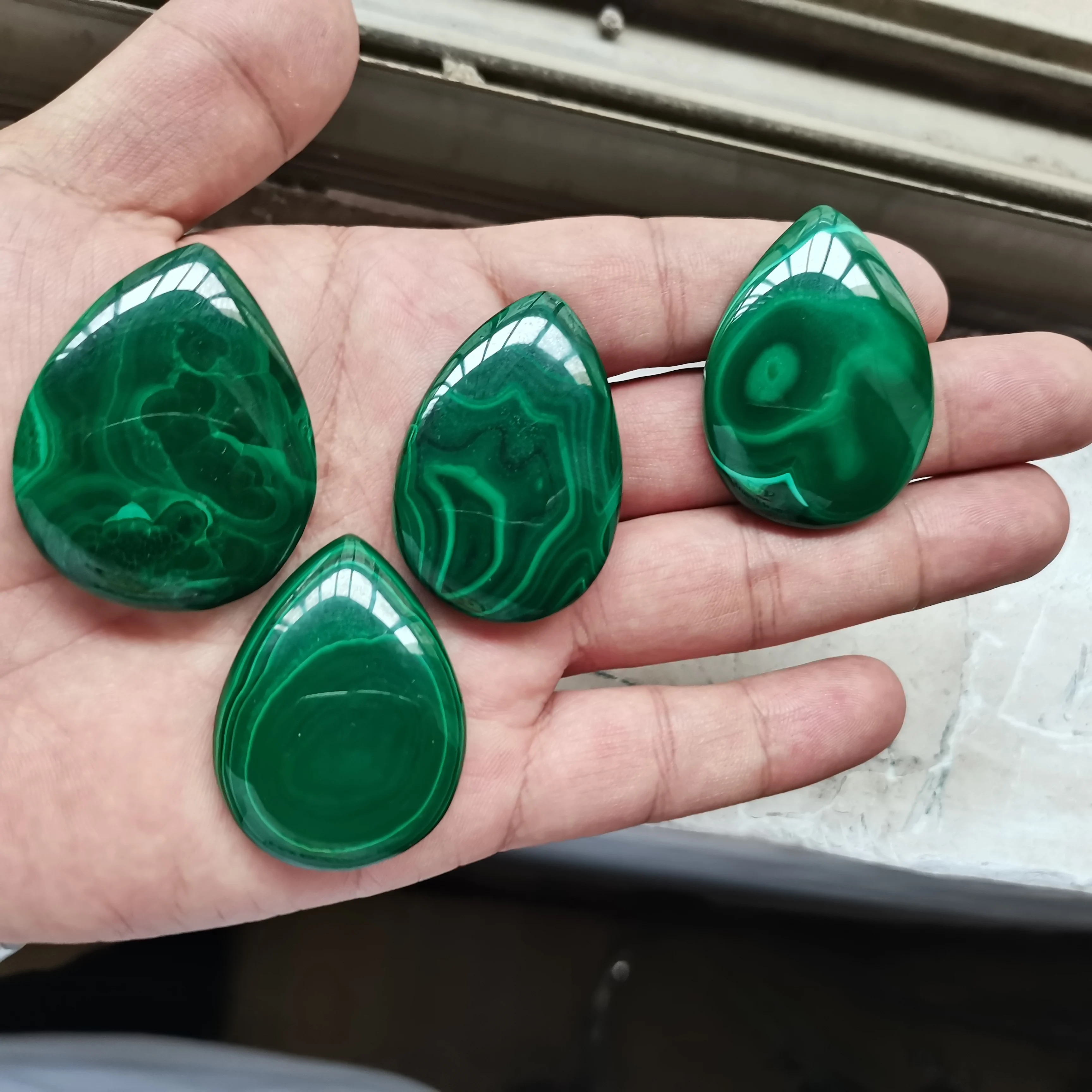 Natural Green Malachite - 100% Pure Gemstone for Healing Jewelry Making - Assorted Sizes And Shapes - Picture May Appear More Gr