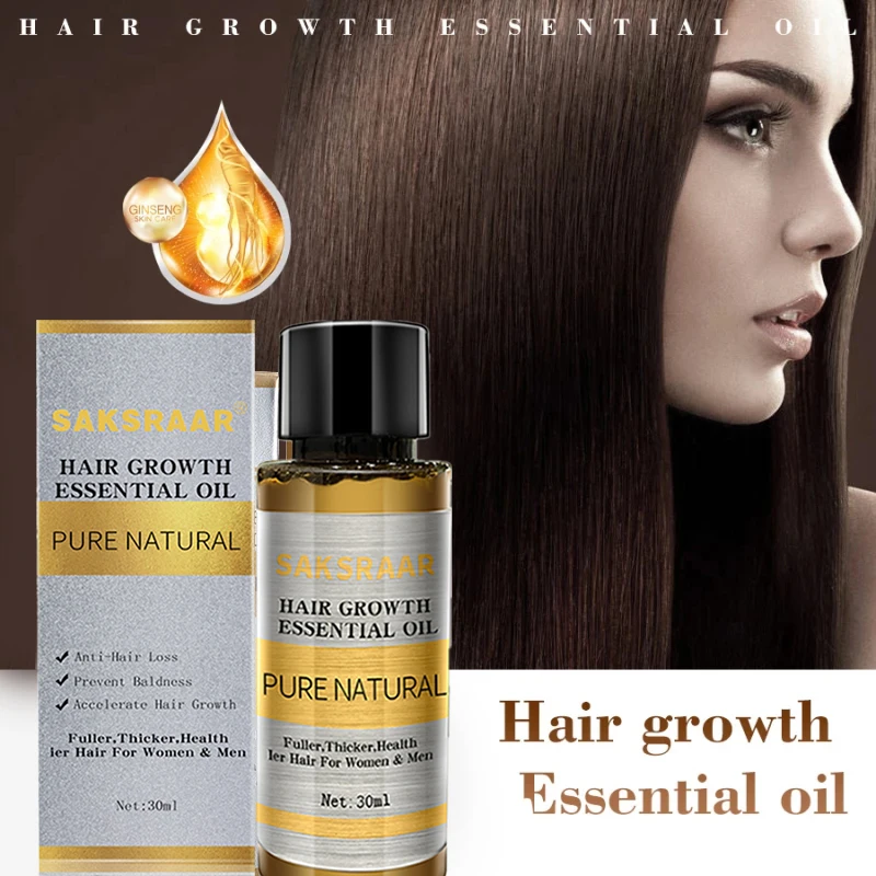 Aceite esencial para el crecimiento del cabello, esencia Original y auténtica, líquido para la pérdida de cabello 100%, suero de belleza denso para