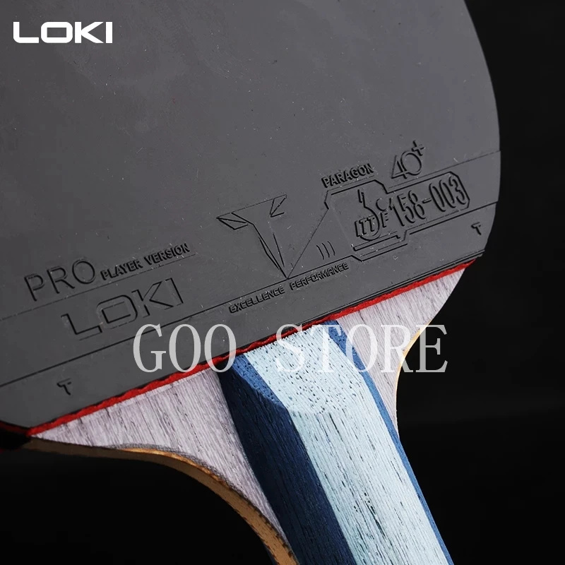 LOKI-Wang Hao Raquete De Tênis De Mesa, Versão Platinum, Lâmina De Carbono Profissional, Ping Pong Bat, Carbono, Comemorativo