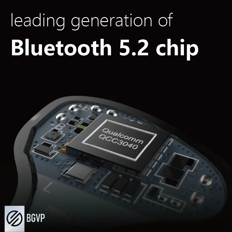 Bgvp q2s fones de ouvido sem fio tws bluetooth5.2 estéreo de alta fidelidade baixa latência esporte impermeável in-ear fones de ouvido com mic standby 28h