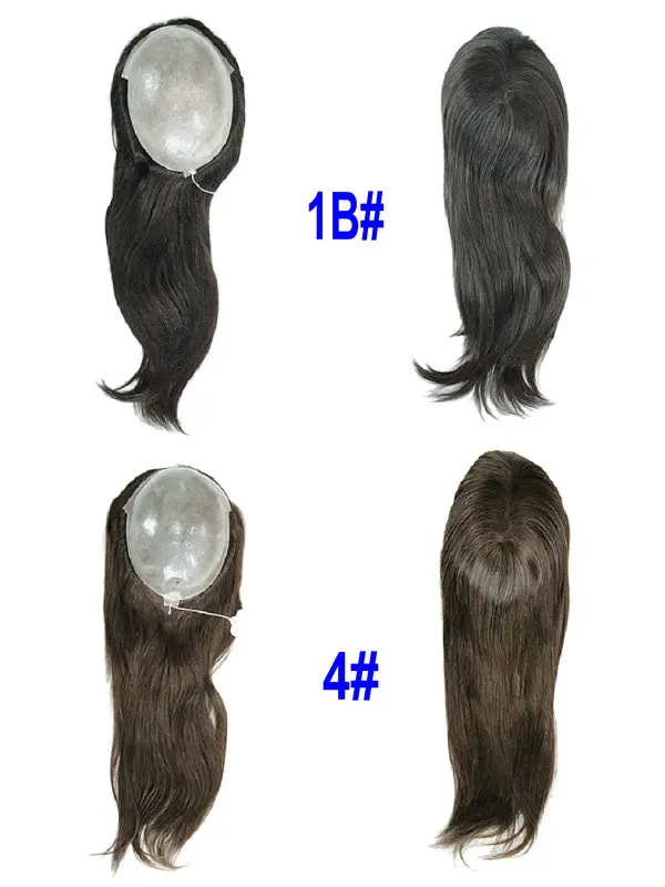 Hstonir Skin Toupee For Women Human Hair Topper Pu Wig Base Hair Pieces For Lady European Remy Hair Blond For Hair Loss TP22