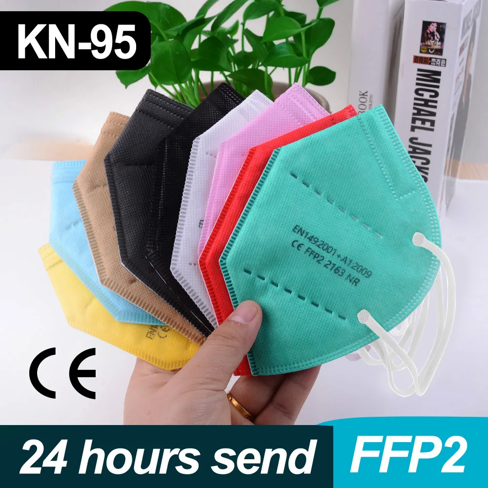 5-100PCS Mixed Colors FFP2mask Reusable KN95 Masks Respirator Adult Hygiene Mascarillas FFP2 Approved Fabric Mouth Face Mask