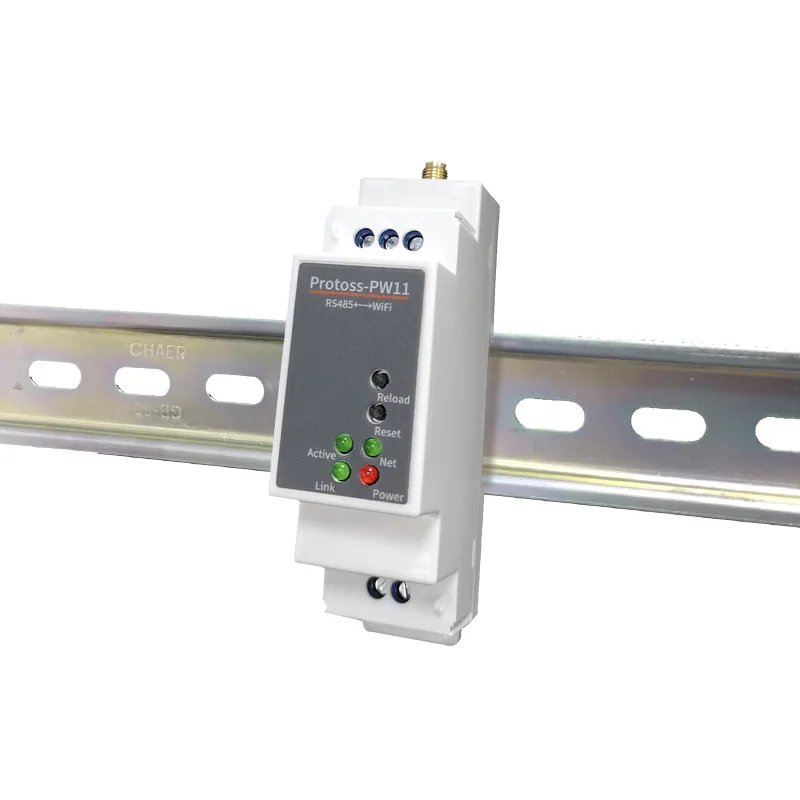 Servidor de dispositivo Industrial montable en Riel, puerto serie RS485 a wifi o rj45, convertidor Ethernet, compatible con Modbus TCP a RTU