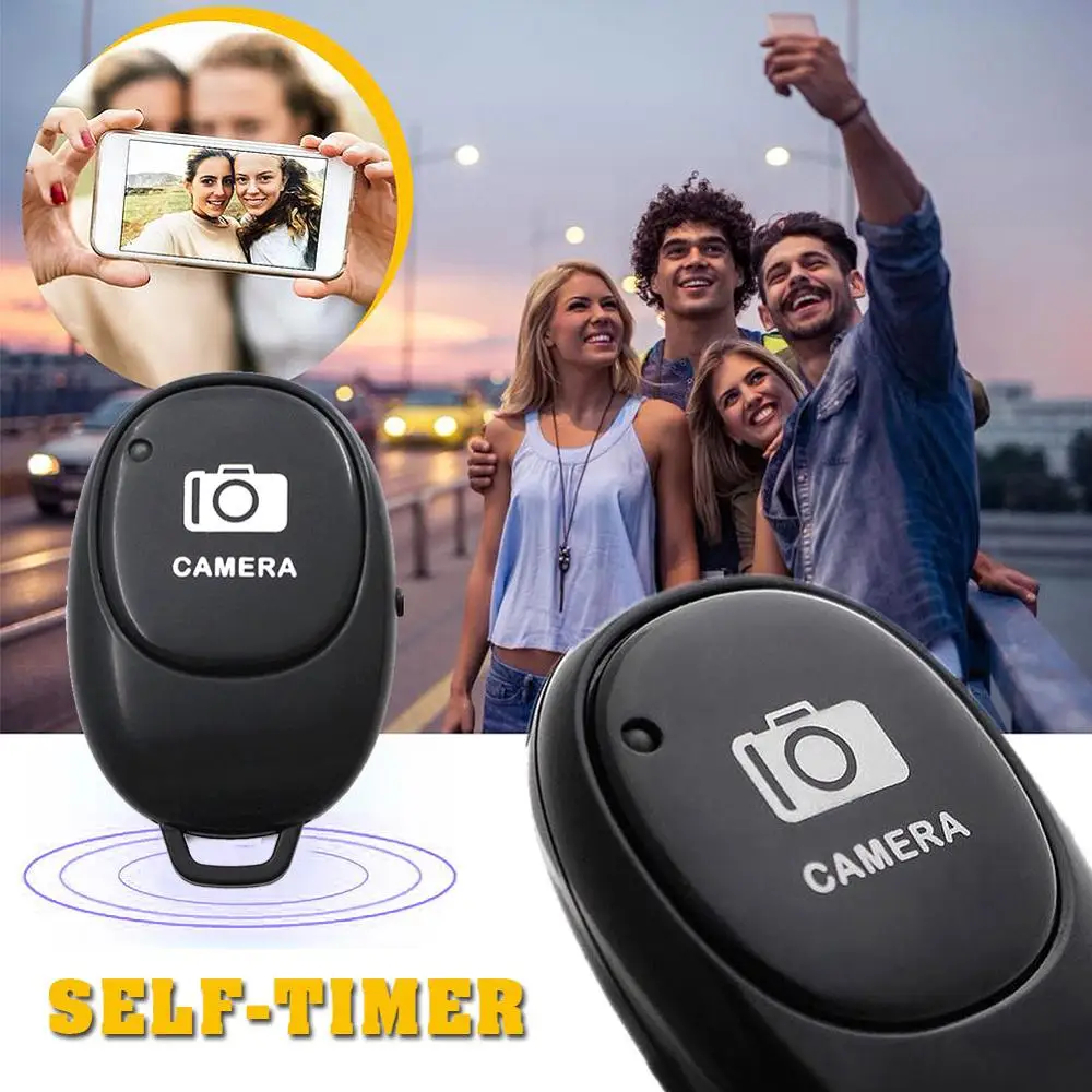 Mini Bluetooth-compatible Remote Control Button Wireless Controller Self-Timer Camera Stick Shutter Release Selfie for Phones