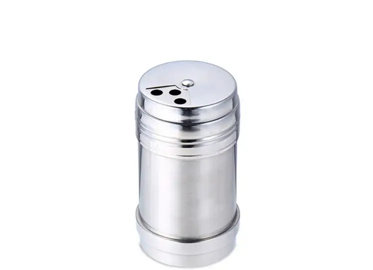 200pcs/lot Stainless steel shaker Pepper Salt Bottles Condiment Container Kitchen tool Seasoning container SN2894