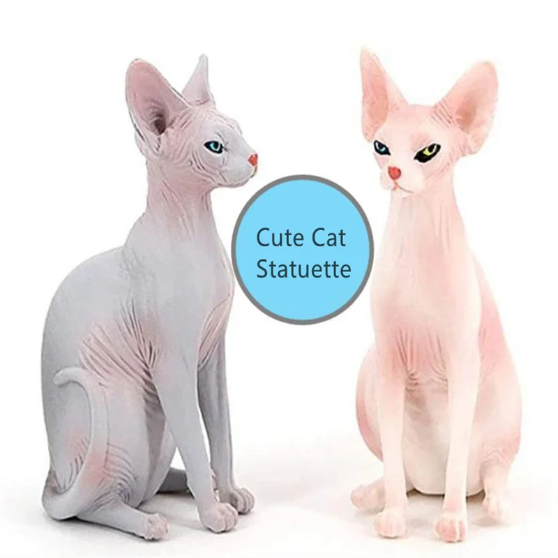 Whimsical Buddha Cat Figurine Cute Sphynx Cat Meditate Buddha Art Sculptures Outdoor Garden Statues Figurines Cat figura buda