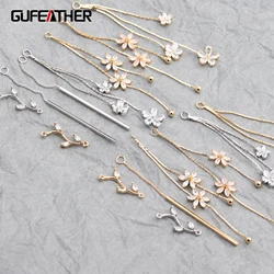 GUFEATHER M579,jewelry accessories,pass REACH,nickel free,18k gold plated,zircons,jewelry making findings,diy earrings,10pcs/lot