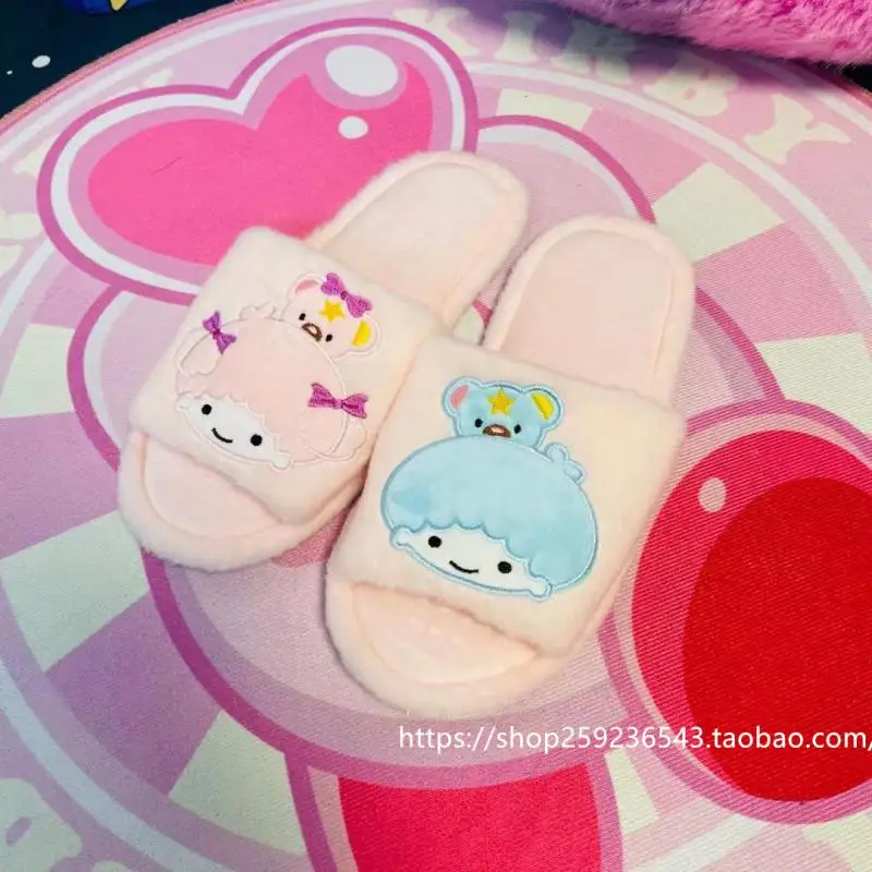 36-39Size Sanrios Cartoon Kawaii Kuromi Mymelody Pompom Purin Cinnamoroll Home Dormitory Slippers Floor Slippers Plush Slippers