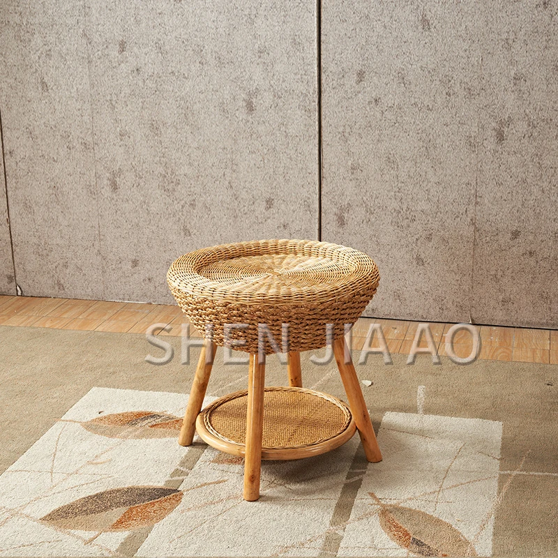 

1PC Rattan Side Table Rattan Living Room Small Table Living Room Furniture Decoration Leisure Hand-woven Table