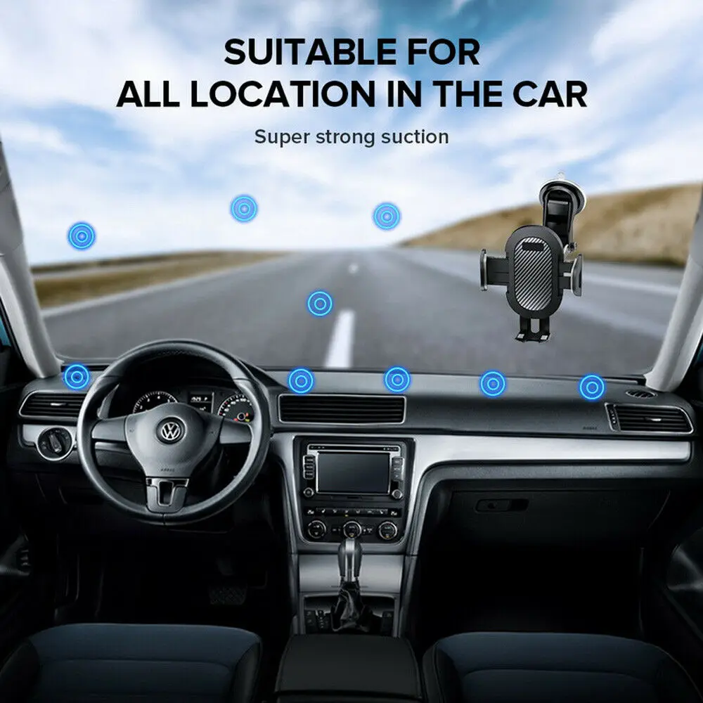Universal 360° Car Phone Holder Cell Phone Stand With Sucker Smartphone Holder GPS Mount Suit For 4.7-6.8inch Car Mobile Support
