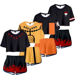 Anime Adult Cosplay Costume 3D Print  T shirt+Shorts Sets Uzumaki Akatsuki Haruno Sakura Men Women Clothes C42K118