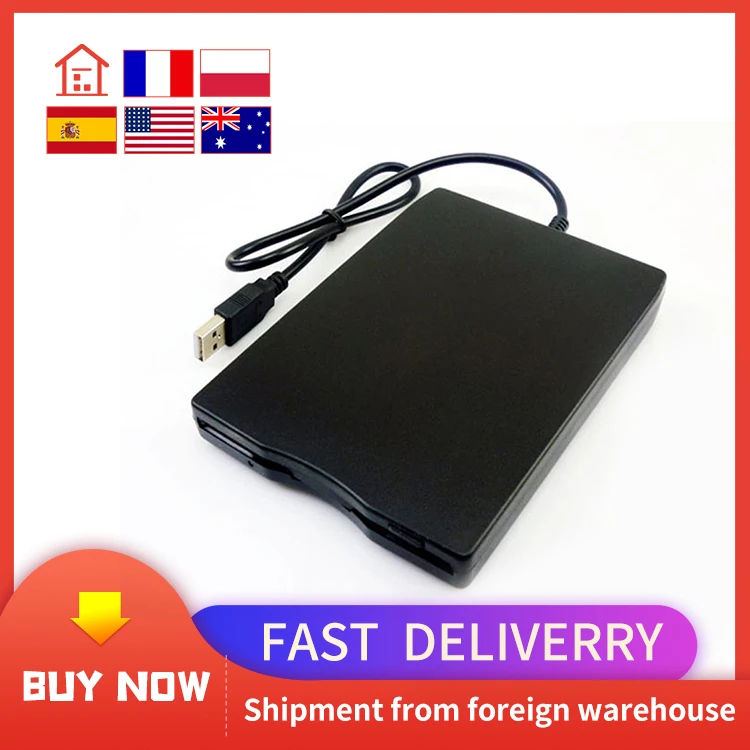 

1.44 MB Floppy Disk 3.5" USB External Drive Portable Floppy Disk Drive Diskette FDD For Laptop Desktop PC