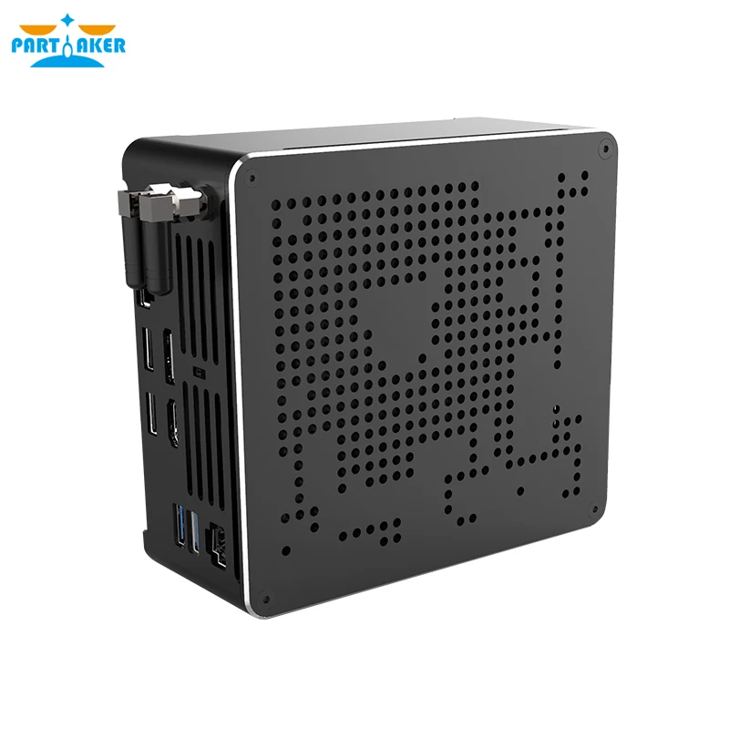 Partaker Mini Gaming PC Intel i9-10880H 8C/16T | 2x DDR4 Slots & 2x M.2 NVMe SSD | Win10 Pro | 4K Ultra HD | Dual HDMI+DP