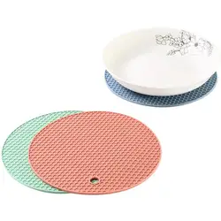 Hot Sale Multi-function Coaster 18cm Round Heat-resistant Silicone Coaster Slip Anti-hot Pad Pot Holder Kitchen Table Placemat