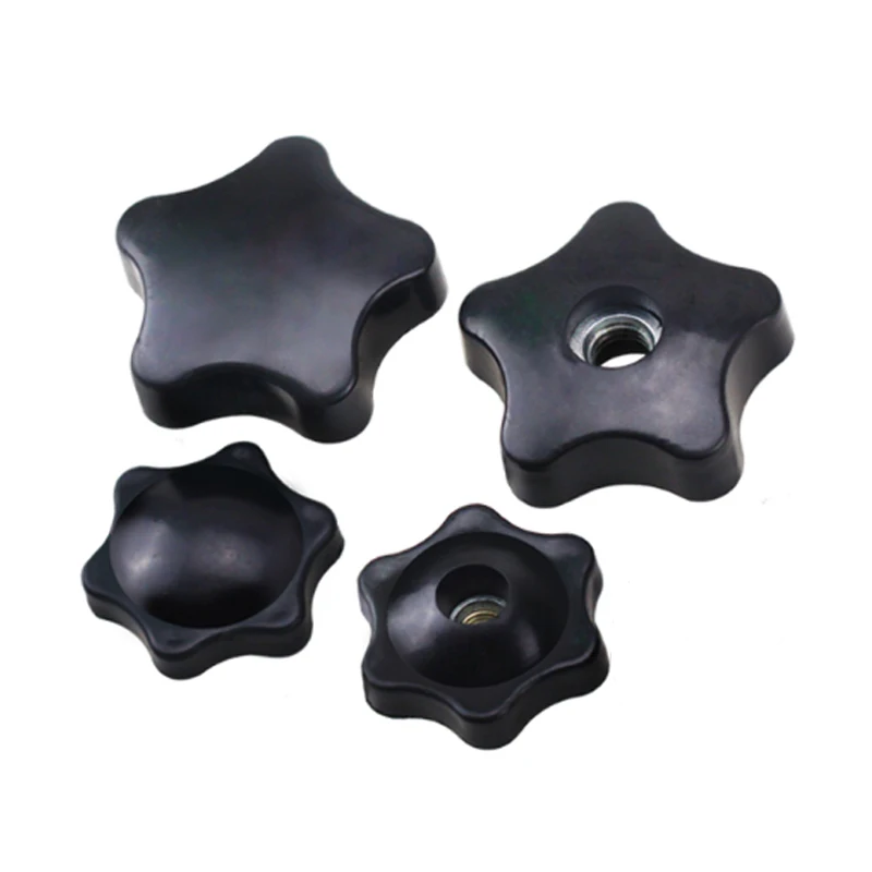 5pcs/lot Female Thread Star Nut M5/M6/M8/M10 Torx handle Plastic Head Hand Clamping Knob Nut Through/Blind Hole