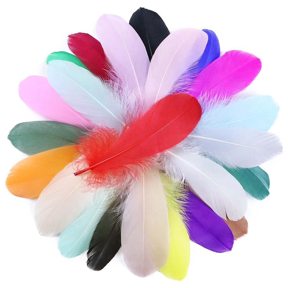 50Pcs Natural Soft Goose Feathers Crafts Wedding Home Decoration Diy Jewelry Making Plumes 13-18cm Long