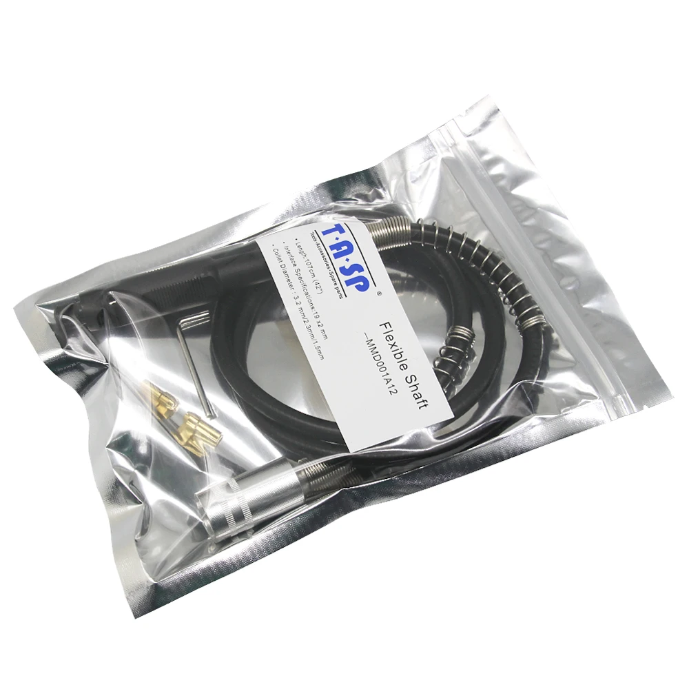TASP 107cm Dremel Rotary Tool Flexible Shaft Mini Drill Accessories with 3pcs 3.2/2.3/1.5mm Collets