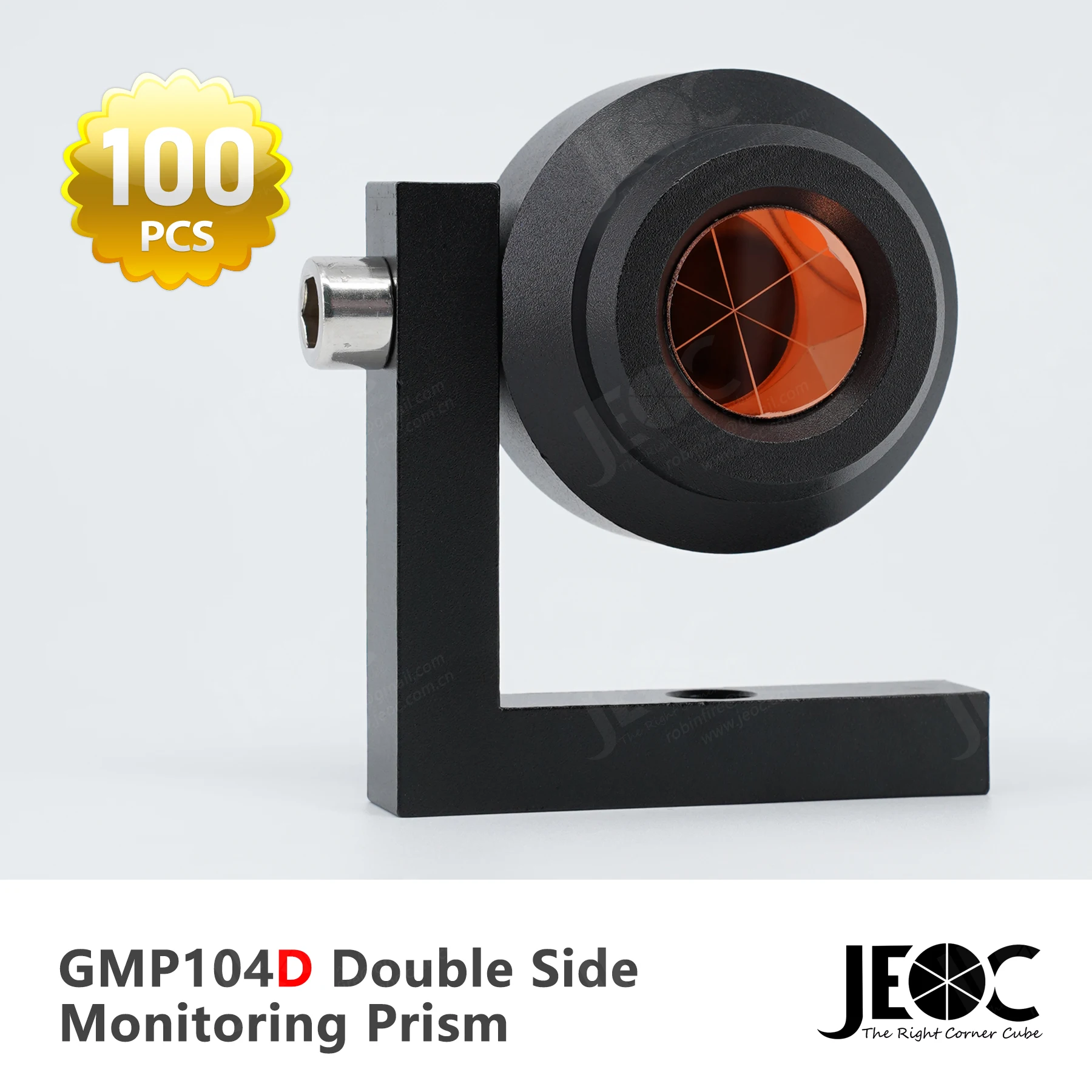 

100 Sets JEOC 90 Degree Dual Monitoring Prism GMP104D, Double Side 1 inch L Bar Reflector, for Leica Total station