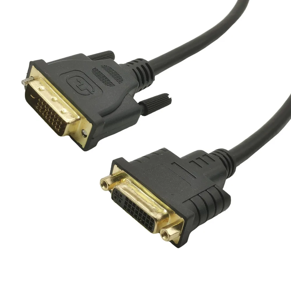 DVI Male to Female Extension Cable full 25 Pin DVI-D 24+1 for Monitor 0.5M