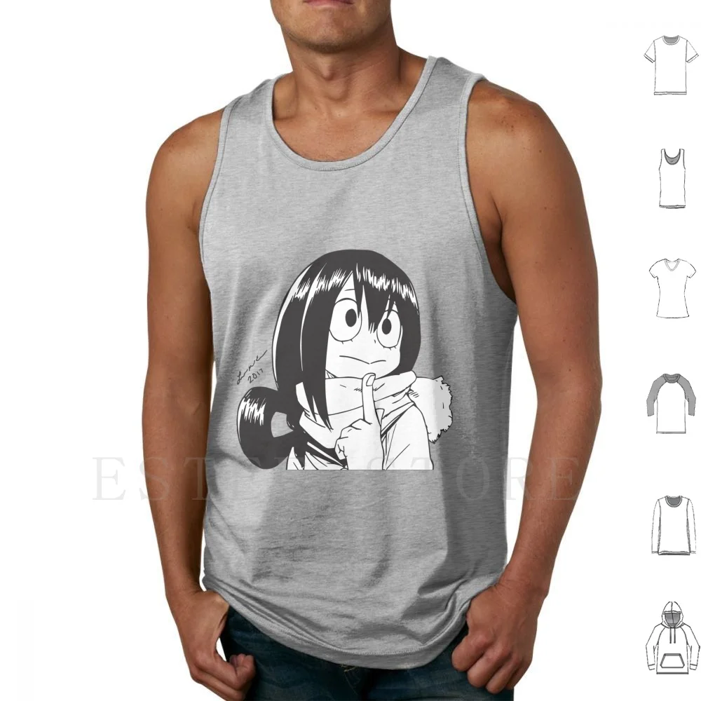 

B&w Froppy ( Tsuyu Asui ) Tank Tops Vest Boku No Hero Academia Tsuyu Asui Froppy Fan Art Anime Aesthetic Anime Aesthetic
