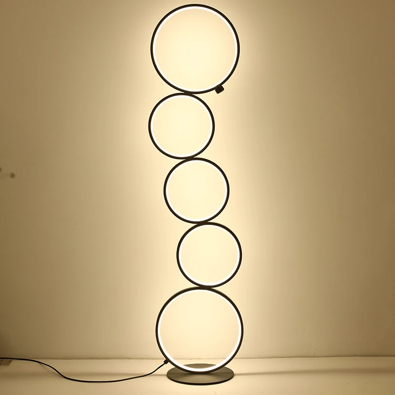 Nordic Indoor Ring Touch Switch LED Floor Light Art Interior Decoration Modern Floor Lamp Standing Lamp for Living Room Lighting