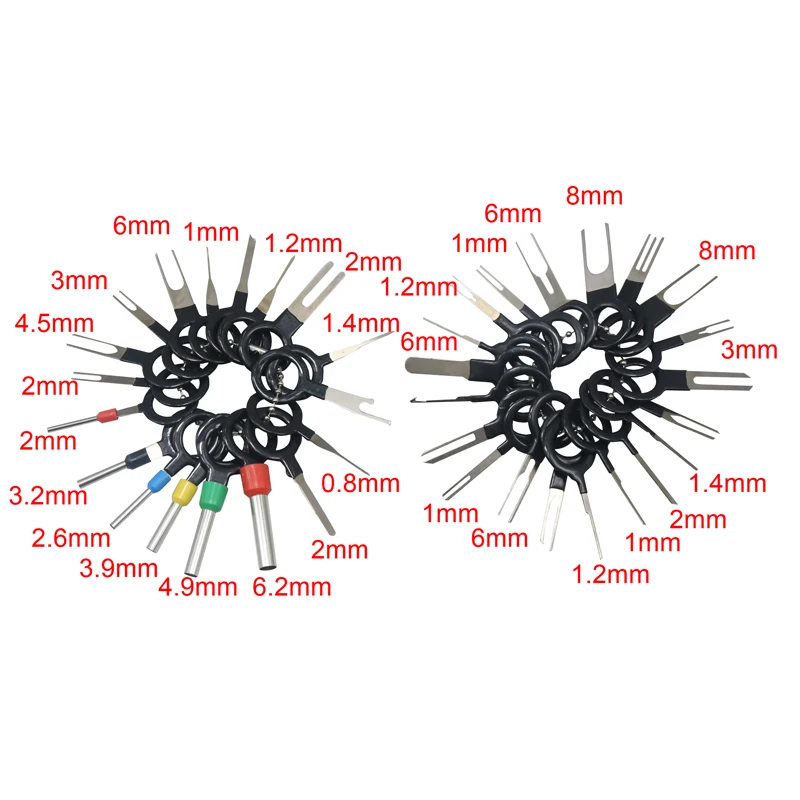 Automotive Plug Terminal Remove Tool Set Key Pin Car Electrical Wire Crimp Connector Extractor 3pcs 11pcs 18pcs 38pcs