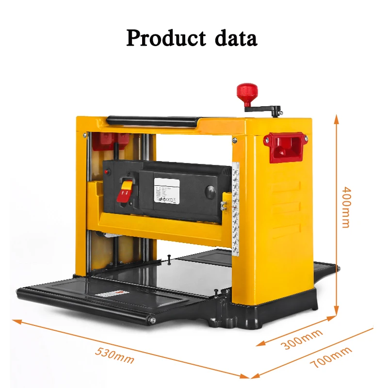 13 Inch Multifunctional Woodworking Planer Machine Small Household High Power Planing Machine 220V Table Bed Sheet Planer Tools