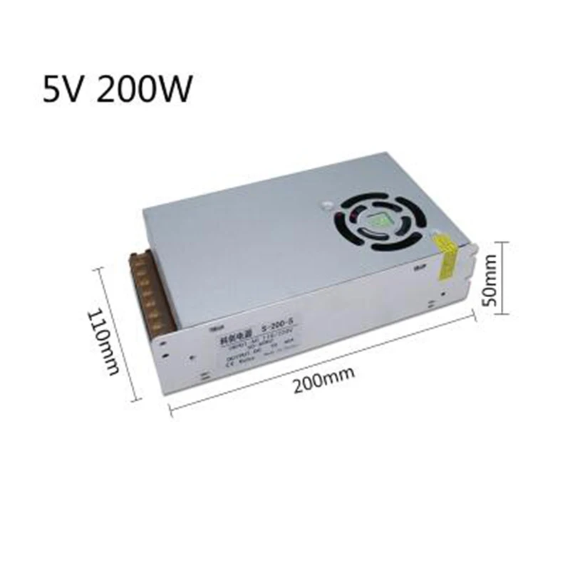 1PC 200W Switching Power Supply Light Transformer AC 110V 220V To DC 5V Source Adapter LED Display Transformer 300W 350W