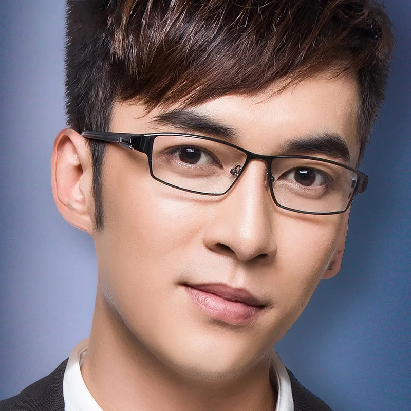 Vazrobe Titanium Eyeglasses Frames Men Reading Glasses Male Anti Blue Light Full Rim Spectacles for Prescription Ultralight