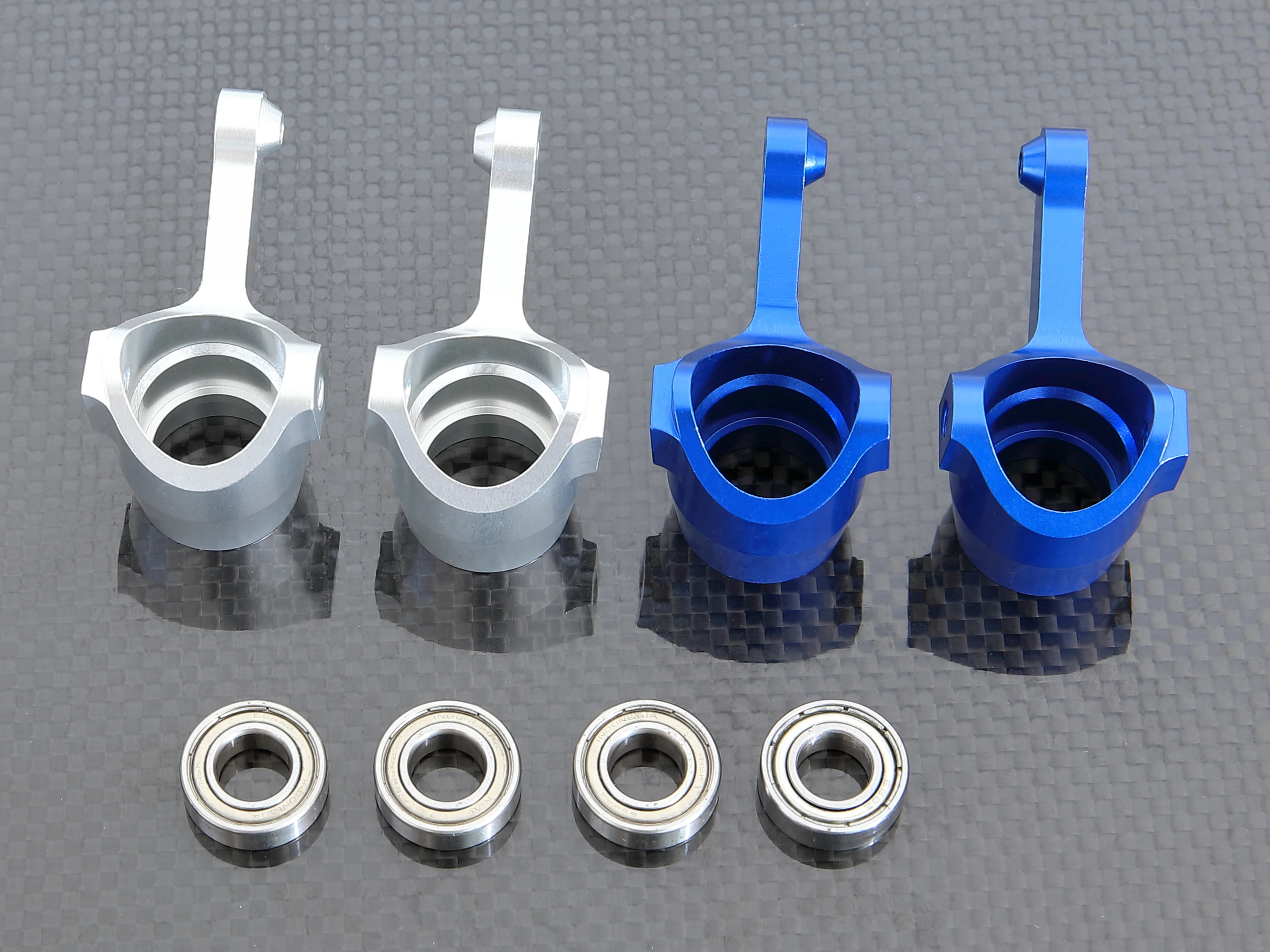 GTBRacing CNC Aluminum Front steering hubs for kyosho inferno MP7.5 777 GT GT2 ST ST-RR NEO VE (Surface color darker)