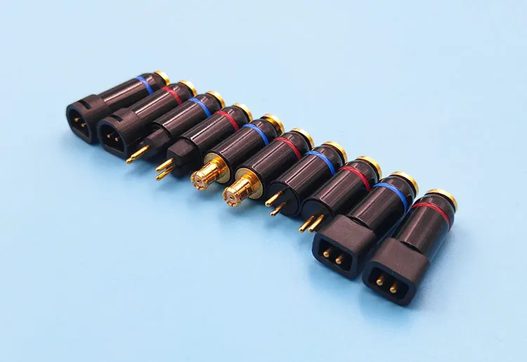 MMCX 0.78 ie80 qdc FitEar JH exk دبوس محول mmcx أنثى إلى 0.78 مللي متر/QDC/A2DC/IE80 دبوس 1 زوج (L + R)