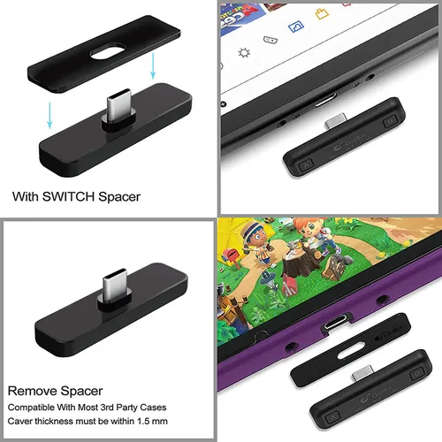 Imagen 2 del producto GuliKit NS07 Route Air adaptador de Audio inalámbrico Bluetooth NS07 Pro transmisor tipo C para Nintendo Switch NS OLED PS4 PS5 PC