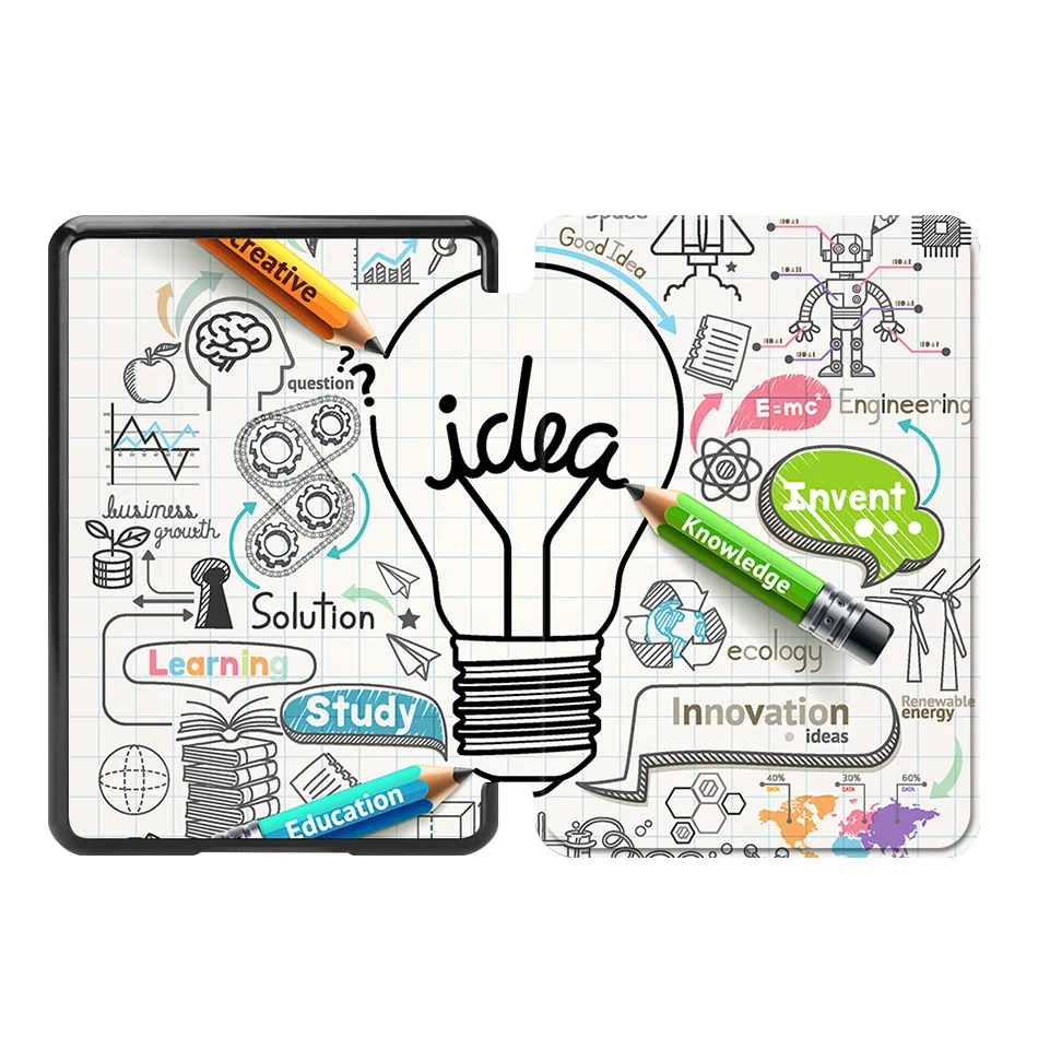 Sanmubaba Cartoon Case For Amazon Kindle Paperwhite 4 10th Generation Cover 2018 Slim PU Leather Smart Cover Protective Shell