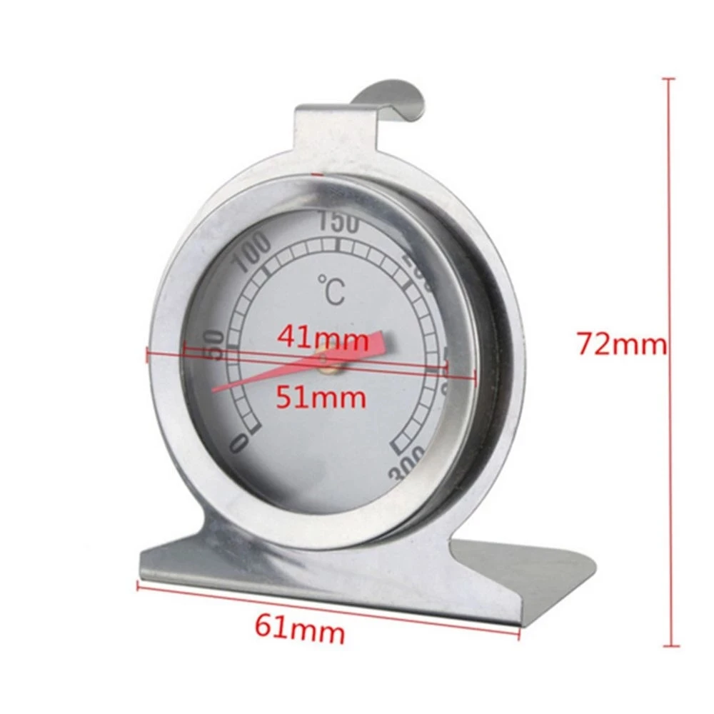 300°C Stainless Steel Oven Thermometer Food Stand Up Temperature Gauge Kitchen Food Meat Dial Kitchen Tools BBQ Baking Supplies