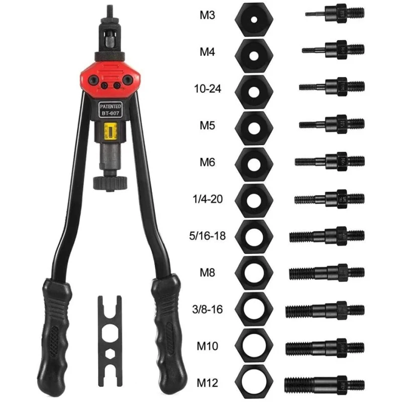 Imagem -06 - Subao Bt607 Rebite Ferramenta. Ferramentas para Casa. Porca Rebite Ferramenta de Manutenção do Automóvel Parafuso Manual Porca Porca Porca Porca Inserção Manual Porca do Eixo