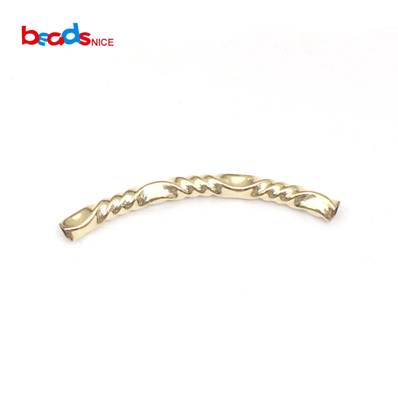 

Beadsnice ID40068smt2 Gold Filled Curved Tube Curved Tube Connector for Bracelet Jewelry Making