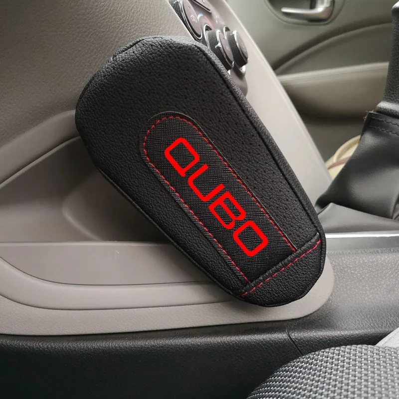 Leather Thigh Support Knee Pad Car Door armrest pad Interior Car Accessories For Fiat Qubo
