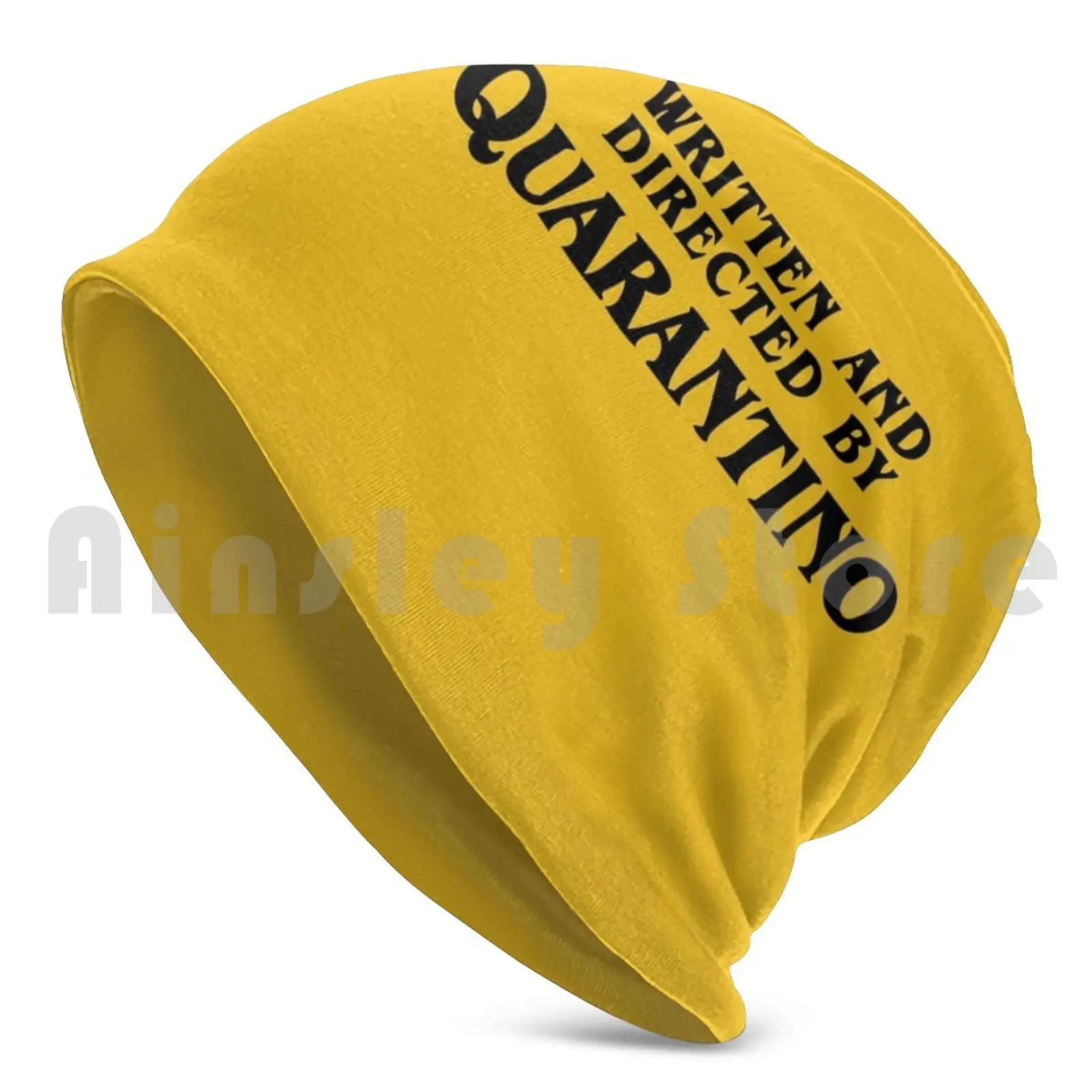 Written And Directed By Quarantino Beanies Knit Hat Hip Hop Quarantine Quarantaine Quarentena Quarantena 2020