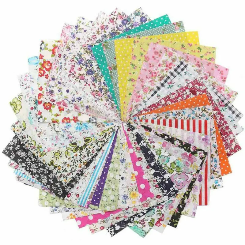 80 kinds of mixed patchwork high quality DIY sewing mixed style floral pattern cotton fabric cloth material