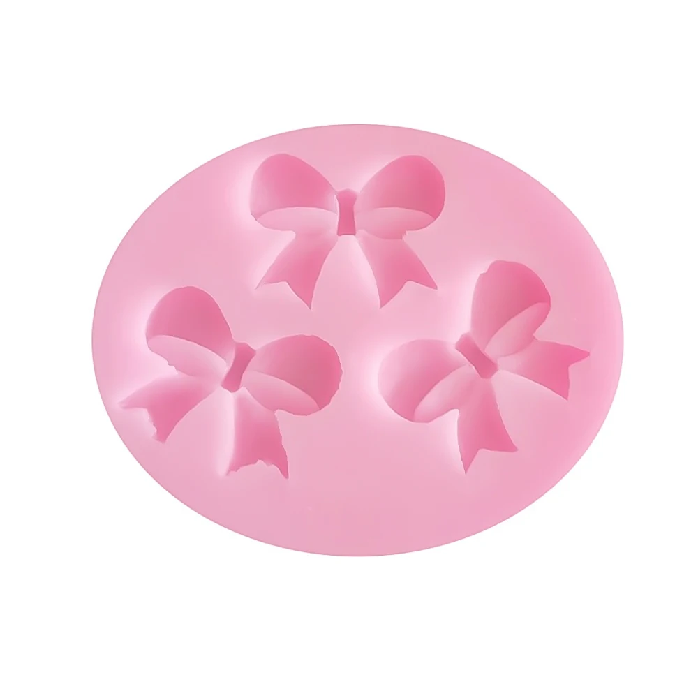 1Pcs Cake Mold Bowknots Flower 3D Fondant Mold Silicone Cake Decorating Tool Chocolate Soap Stencils Kitchen Baking Accessor