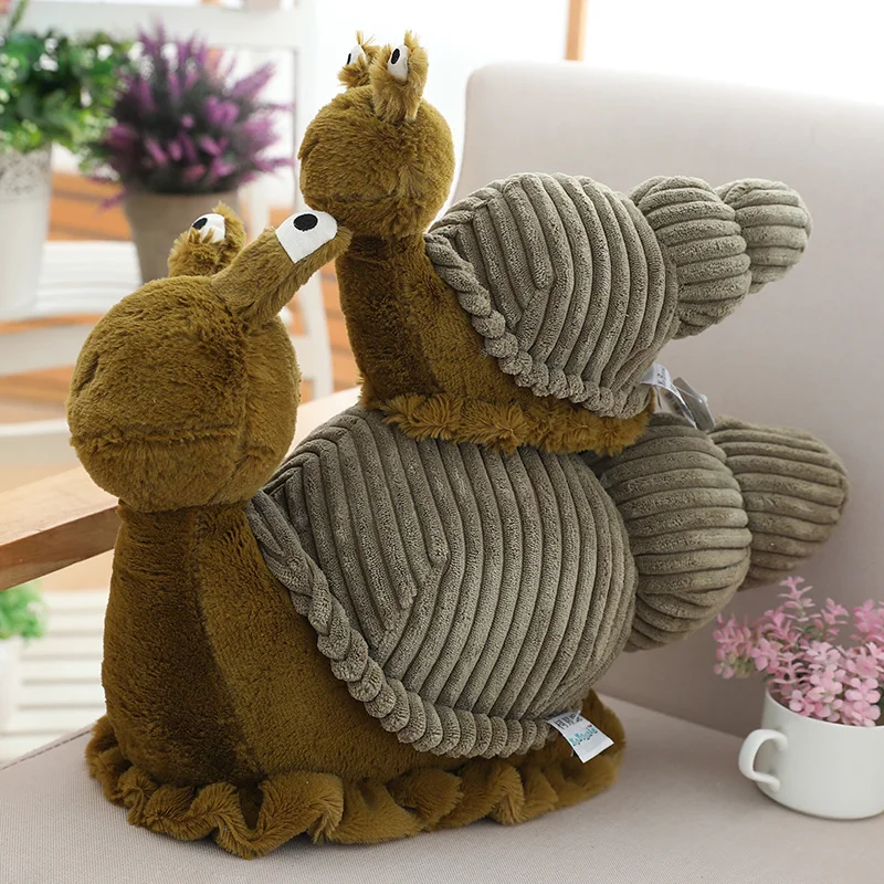 Cute 28cm 40cm Plush Snail Toy Stuffed Lifelike Insect Soft Doll Kids Toys