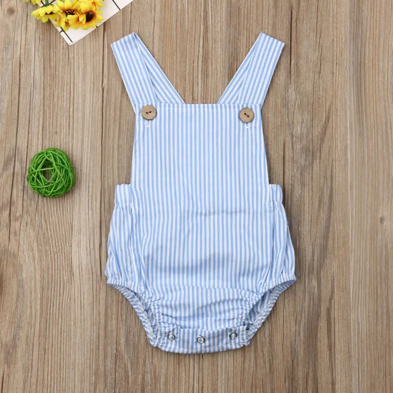 Summer Boys Girl Newborn Bodysuits Cotton Sleeveless Bib Short Sunsuit One-pieces Jumpsuits Baby Clothes