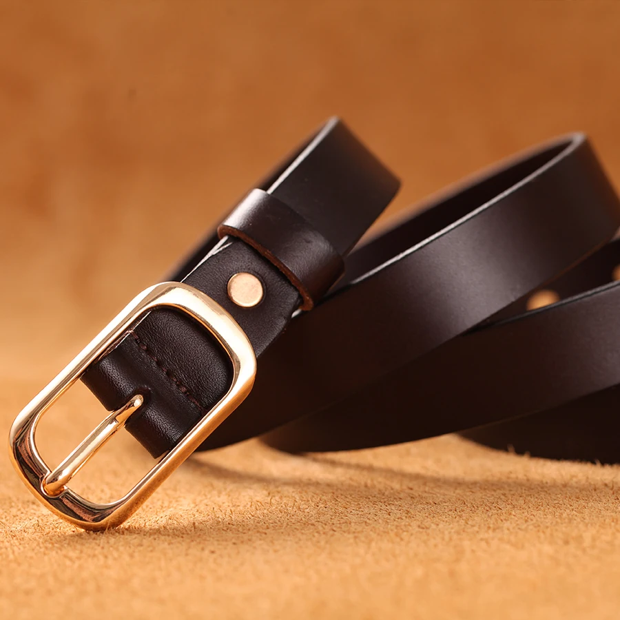 New Women Genuine leather belt for Female Strap casual Ladies golden buckle adjustable belt designer high quality brand