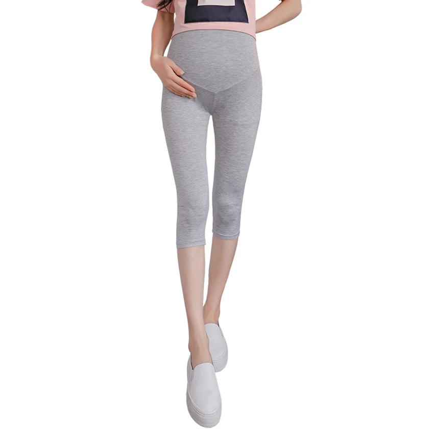 Pregnant women cropped trousers spring and summer Modal leggings pregnant women stomach lift pants casual wear maternity dress